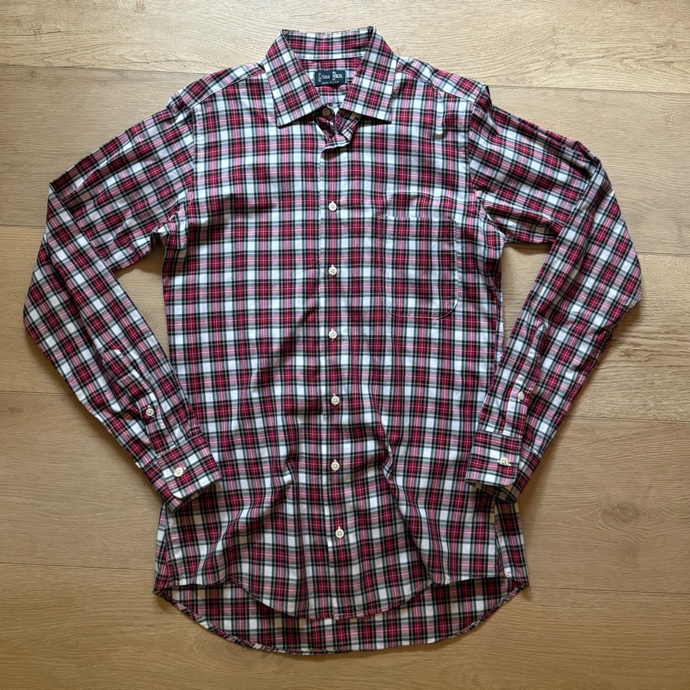 Gitman Bros. Red Plaid Button-Down Shirt – Made in USA